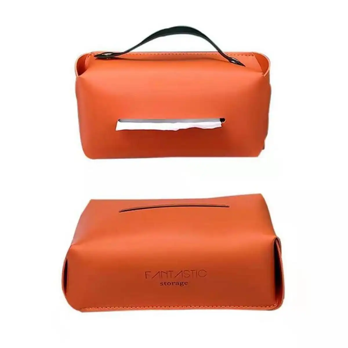 Premium Leather Tissue Box Cover product detail view