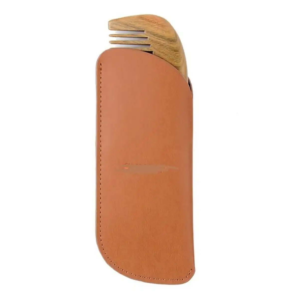Compact PU Leather Comb Pouch alternate product angle
