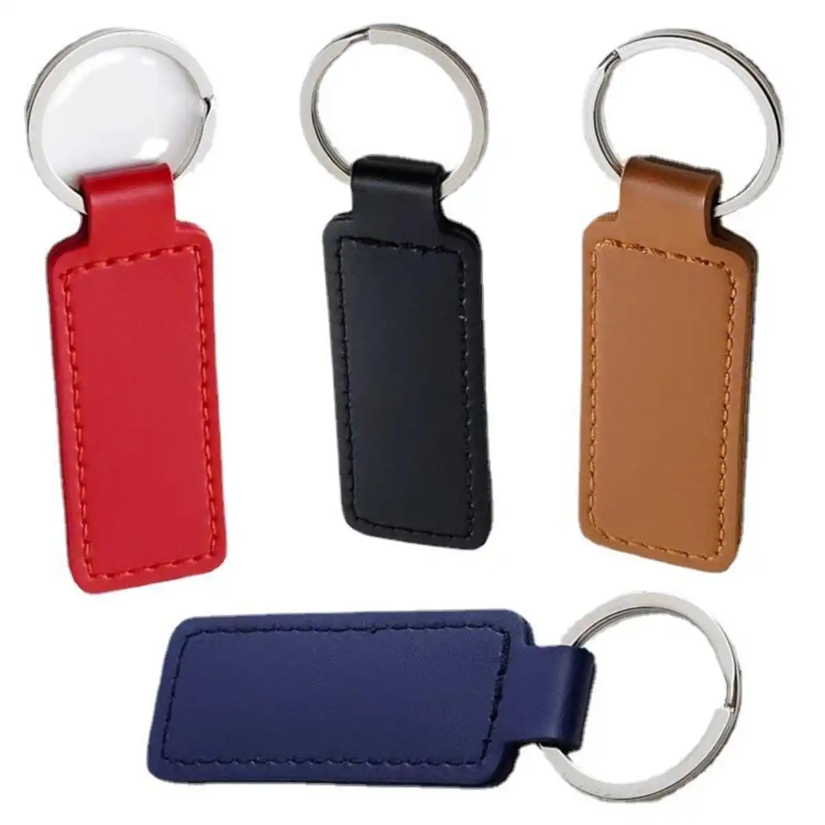 Genuine Leather Keychain Key Ring Clip product detail view
