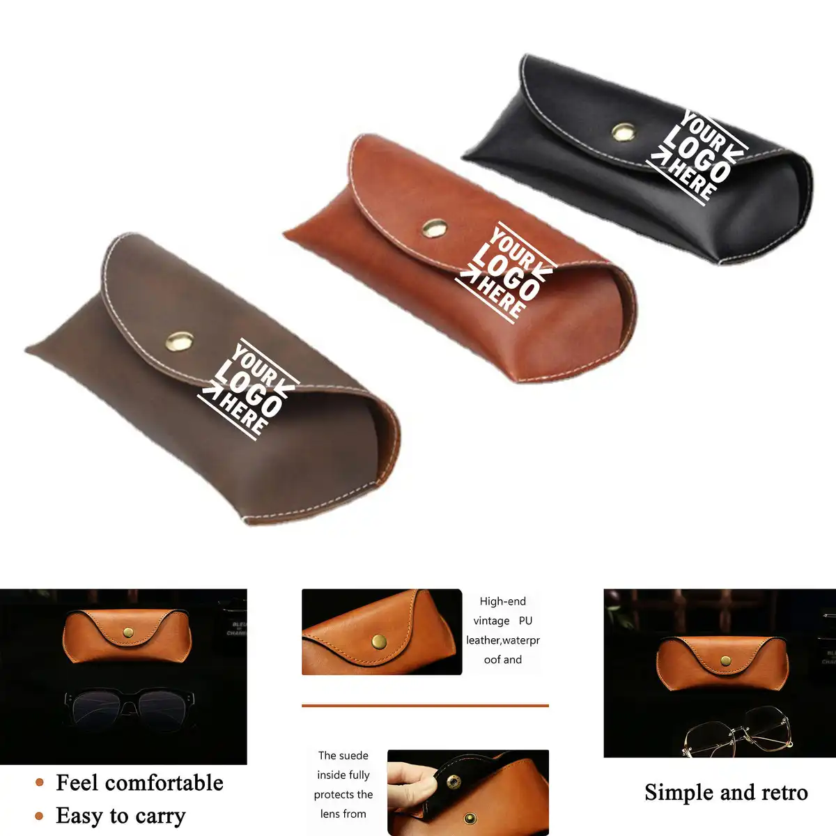 Premium Leather Eyeglass Case