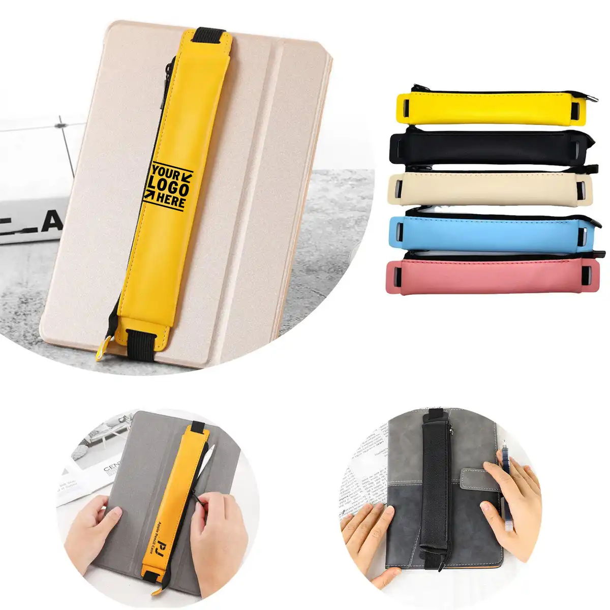 Slim PU Leather Pen Pouch