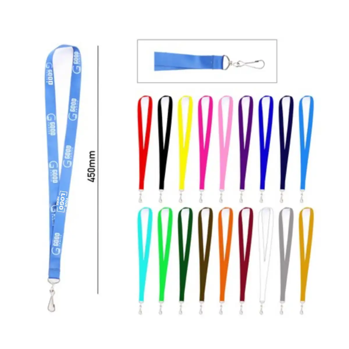 Vibrant Lanyard with Metal Hook