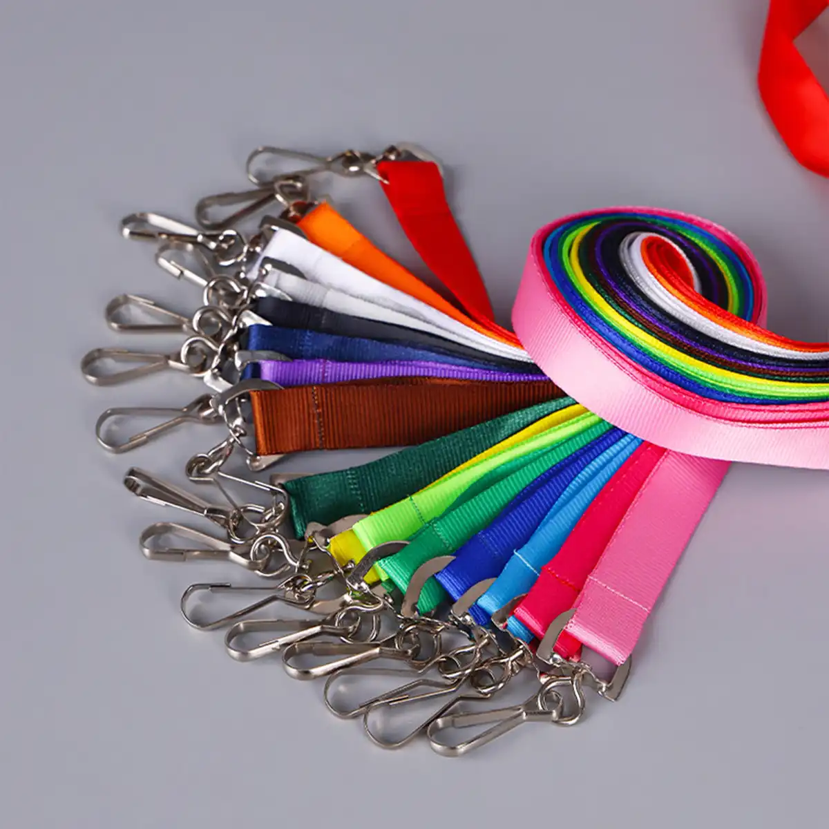 Vibrant Printed Lanyard with Metal Hook alternate product angle