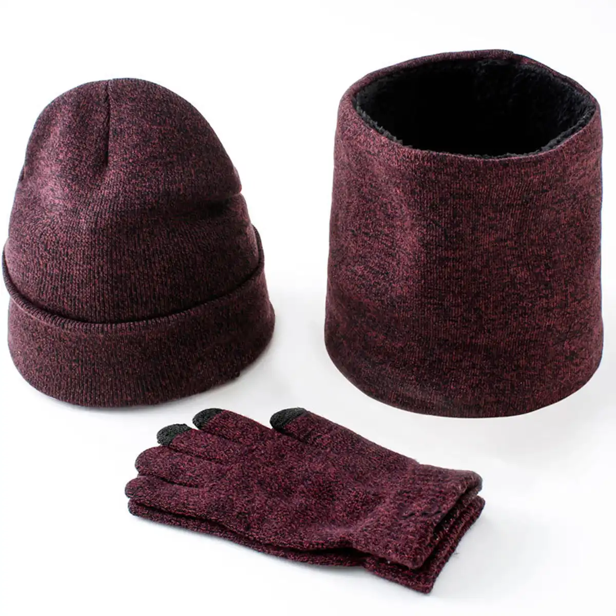 Cozy Winter Beanie Scarf Gloves product close-up