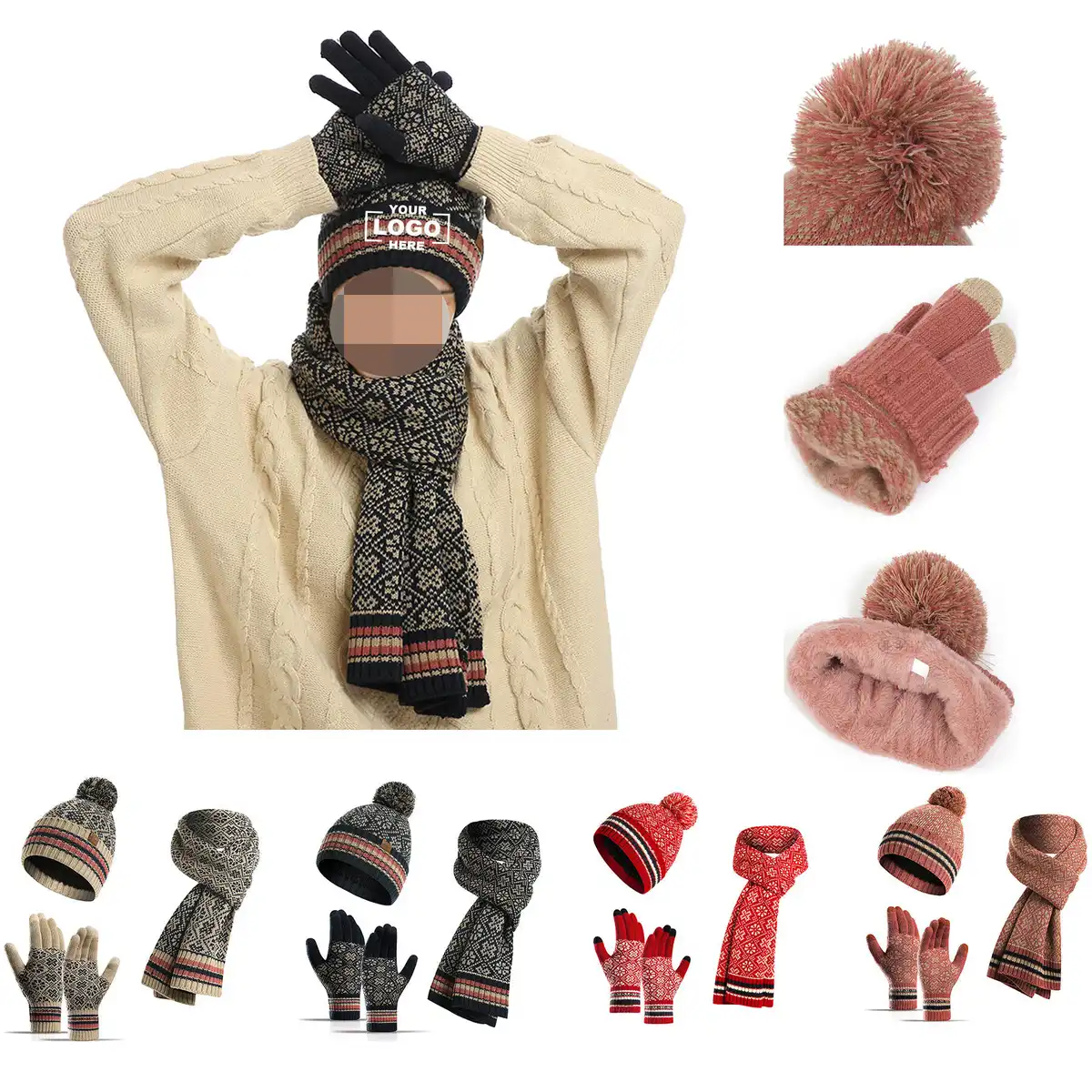 Winter Knit Accessories Trio