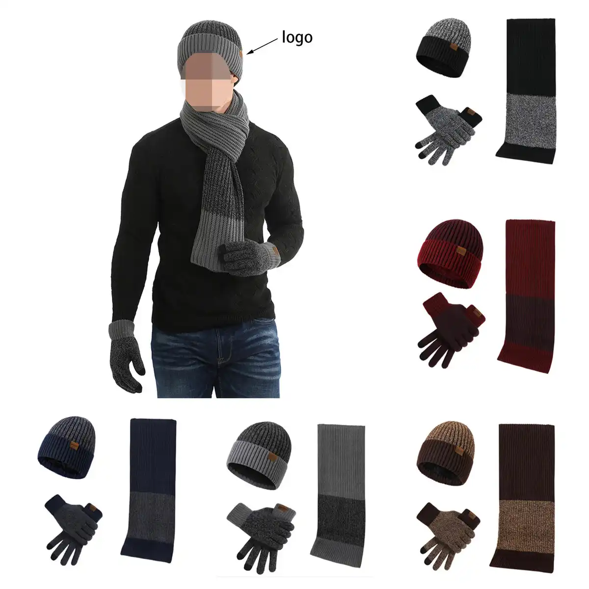 Cozy Winter Knit Accessories Trio