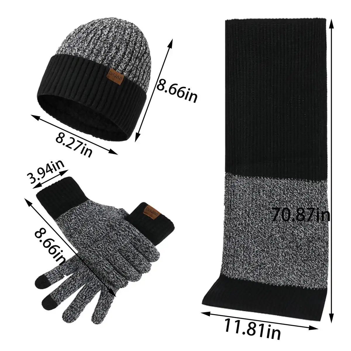 Cozy Winter Knit Accessories Trio product detail view