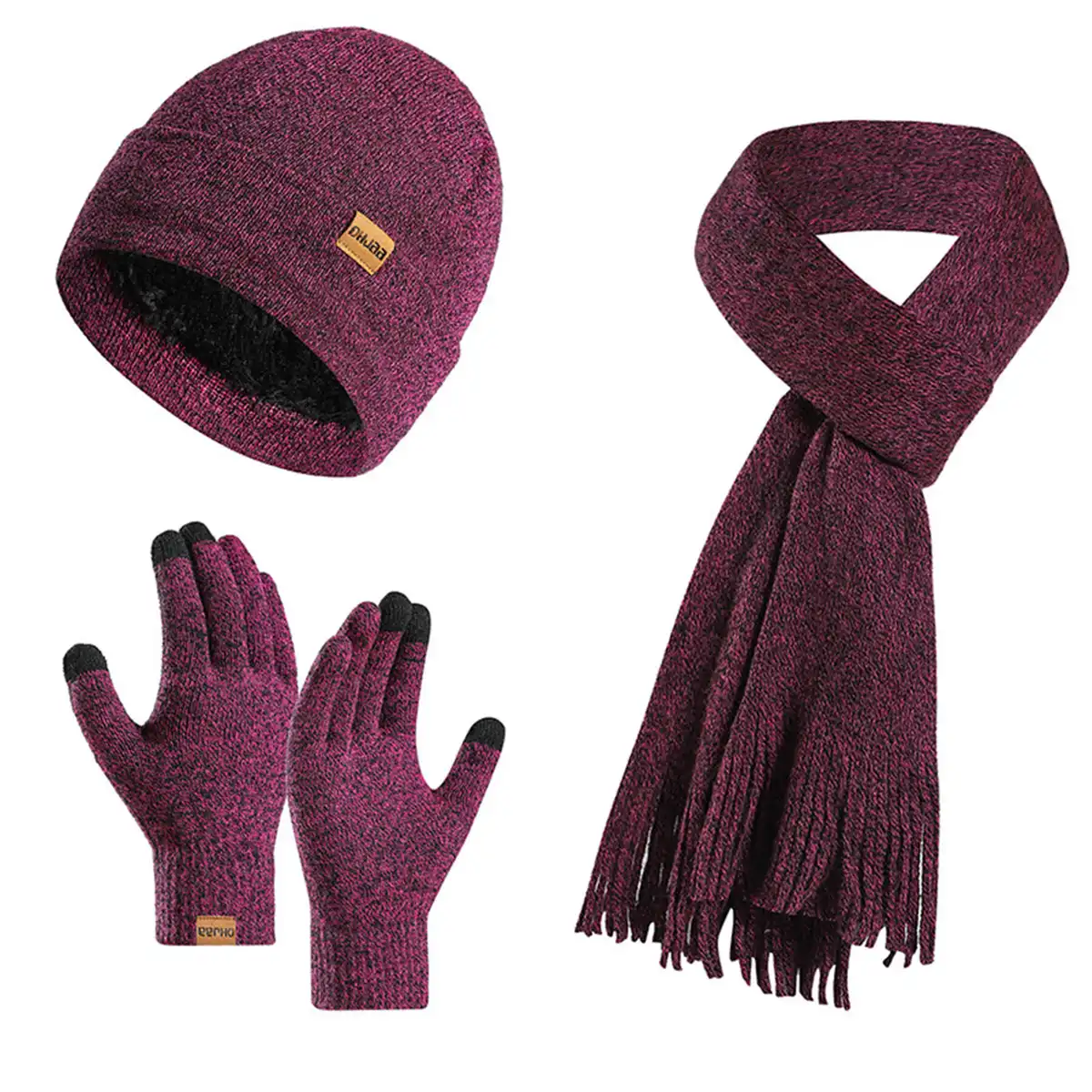 Cozy Knit Winter Accessories Trio alternate product angle