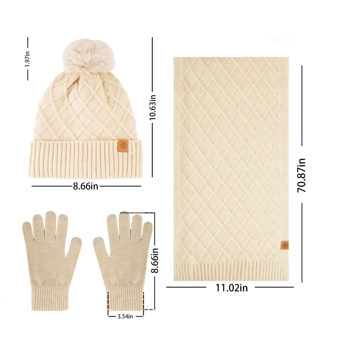 Cozy Alpaca Winter Accessories Trio product detail view