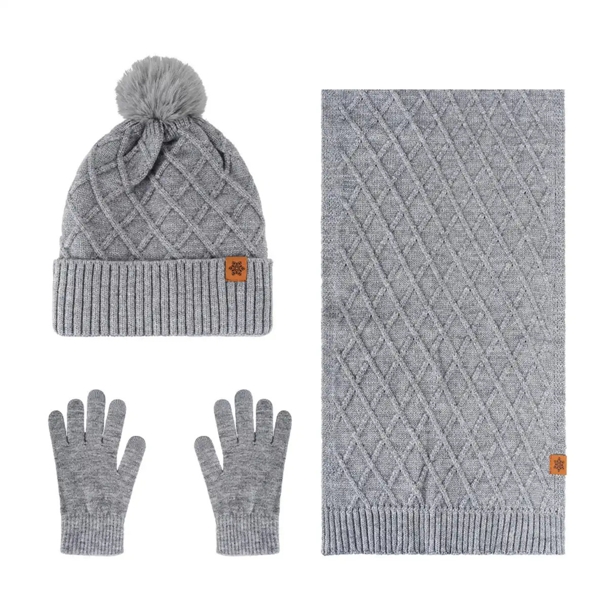 Cozy Alpaca Winter Accessories Trio product close-up