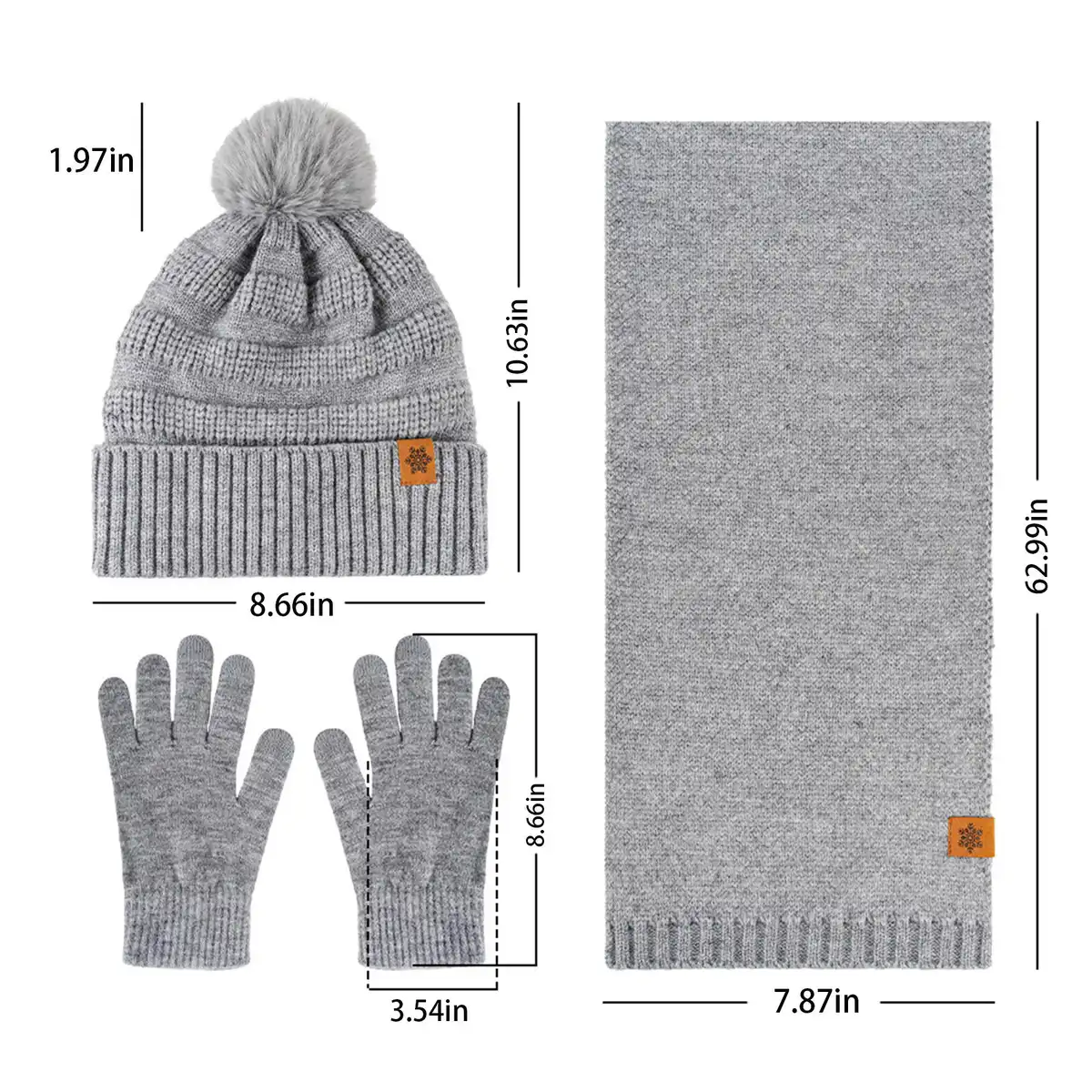 Cozy Winter Knit Accessories Set product detail view