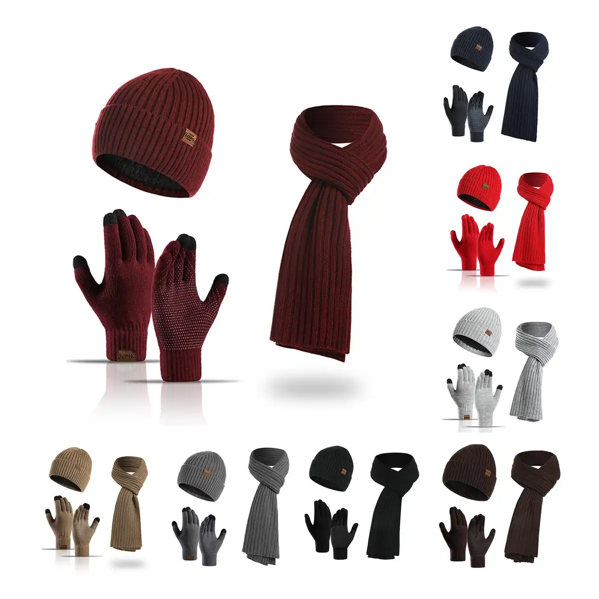 Fleece Lined Knit Winter Set