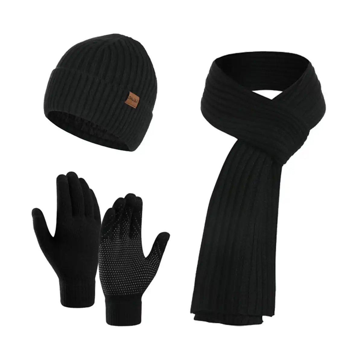 Fleece Lined Knit Winter Set alternate product angle