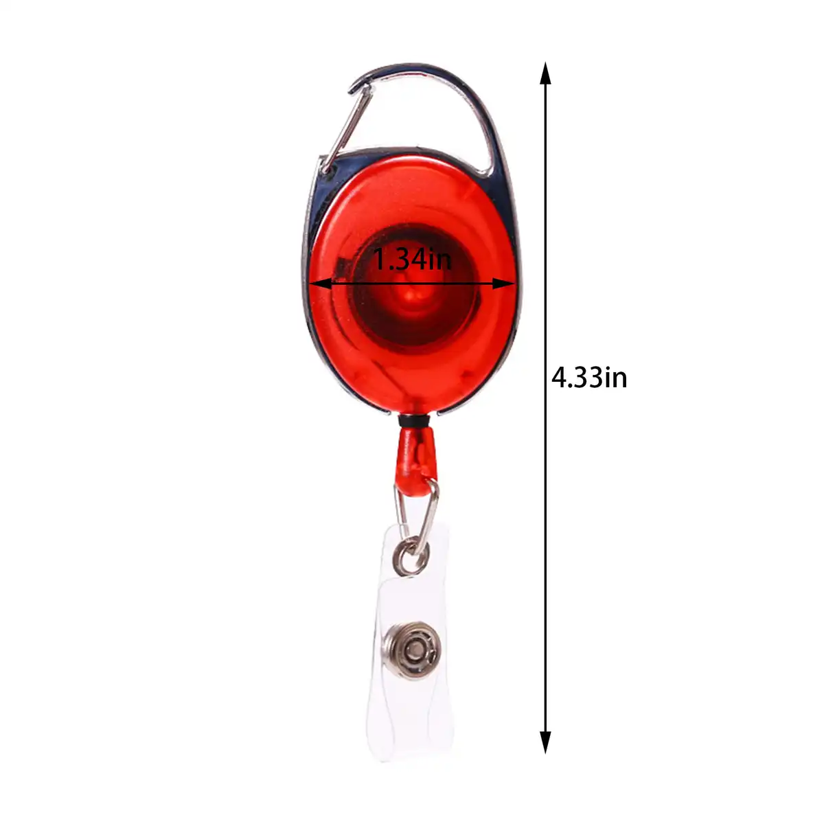 Retractable ID Badge Carabiner Clip product detail view