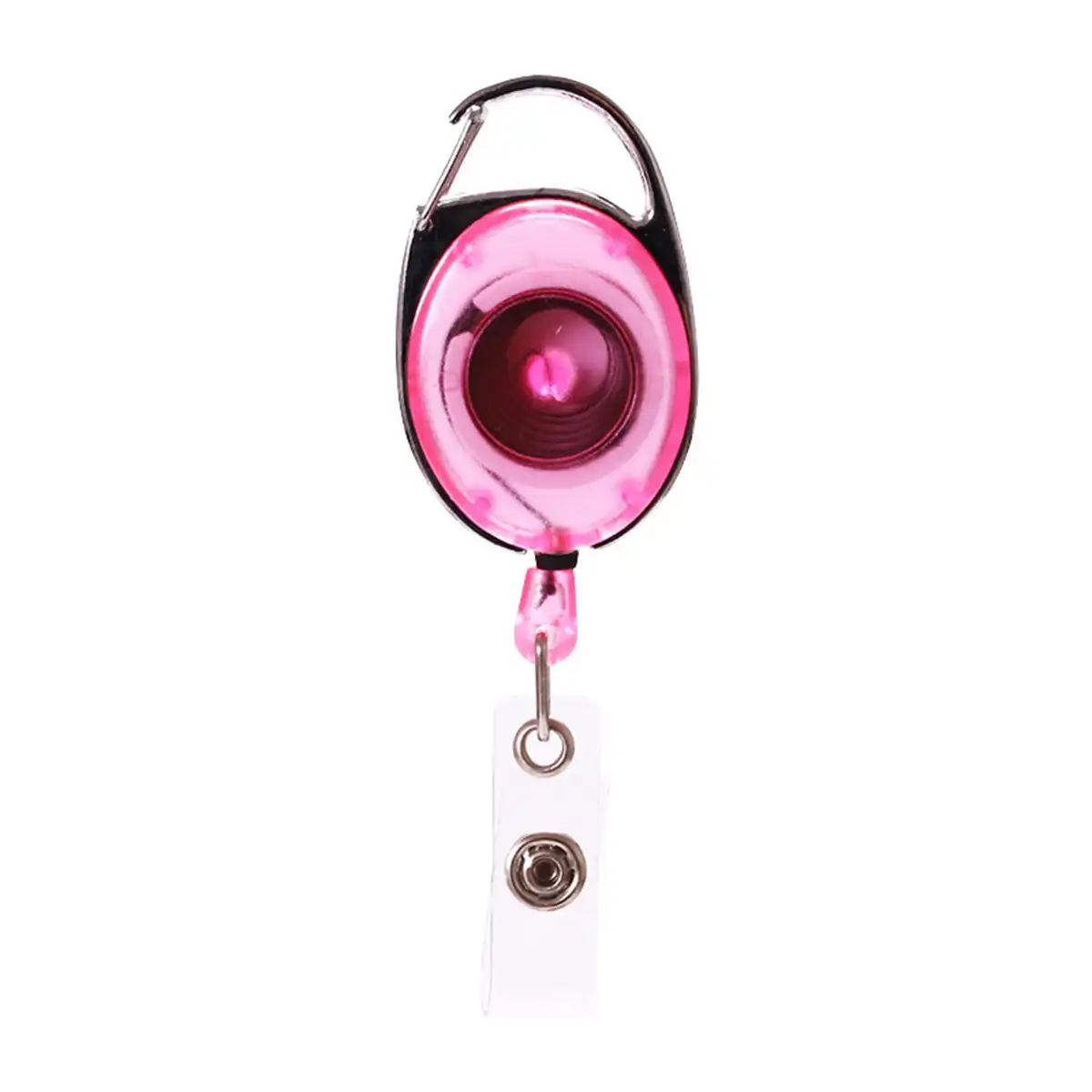 Retractable ID Badge Carabiner Clip product close-up