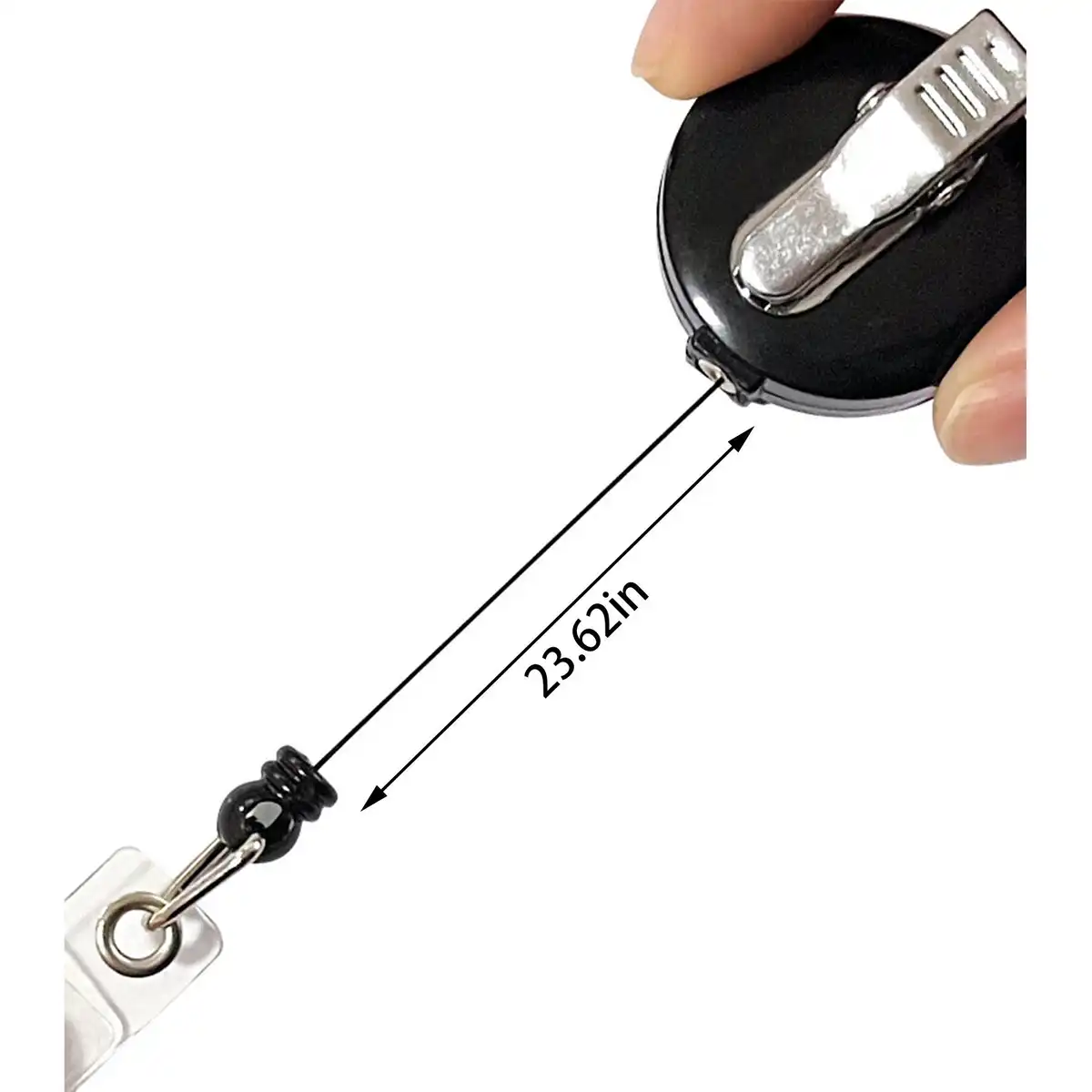 Retractable Badge Holder Alligator Clip product detail view