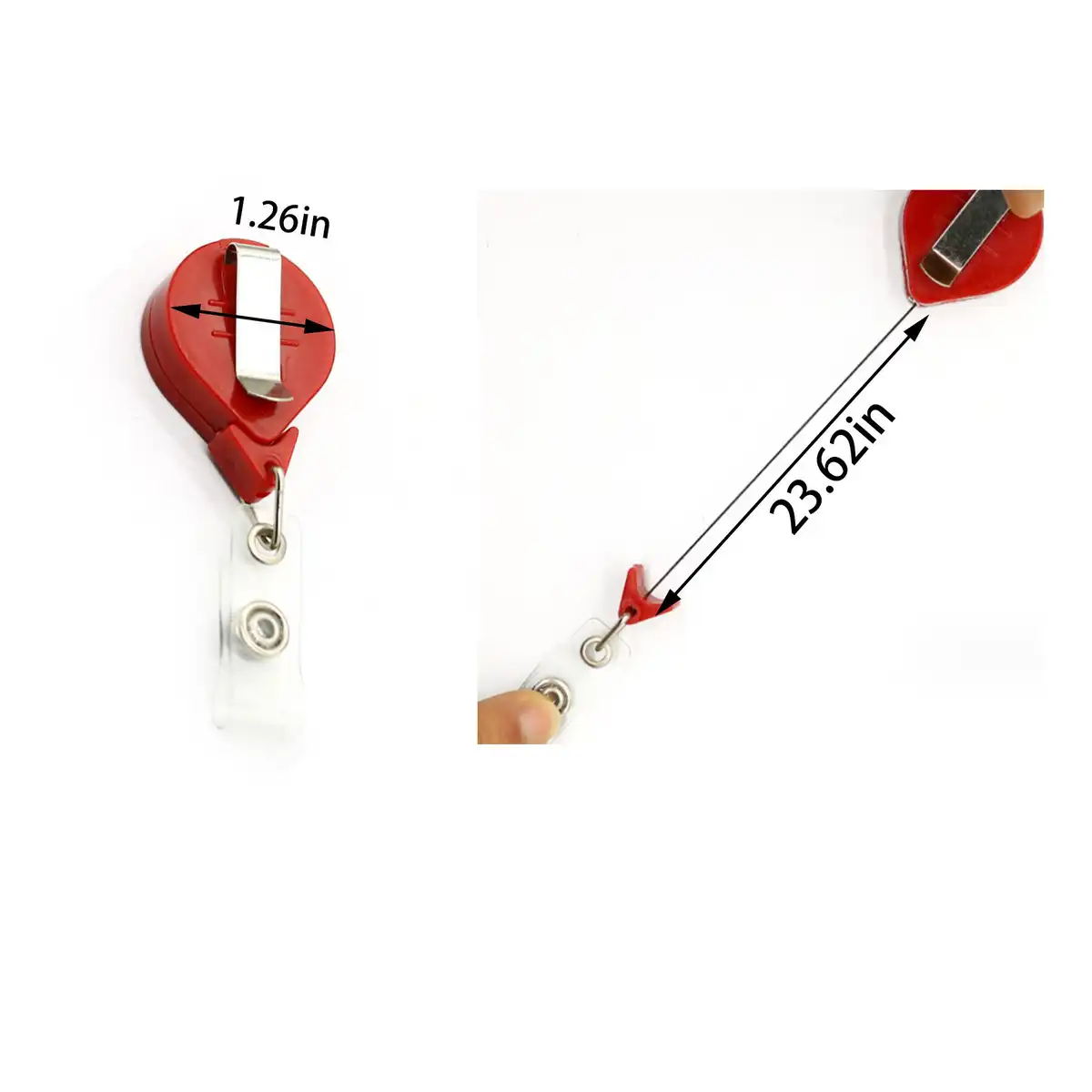 Retractable Badge Reel with Belt Clip product detail view