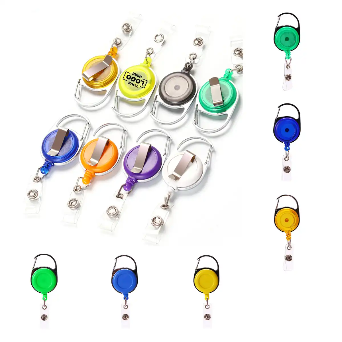 Retractable Transparent Badge Holder Clip
