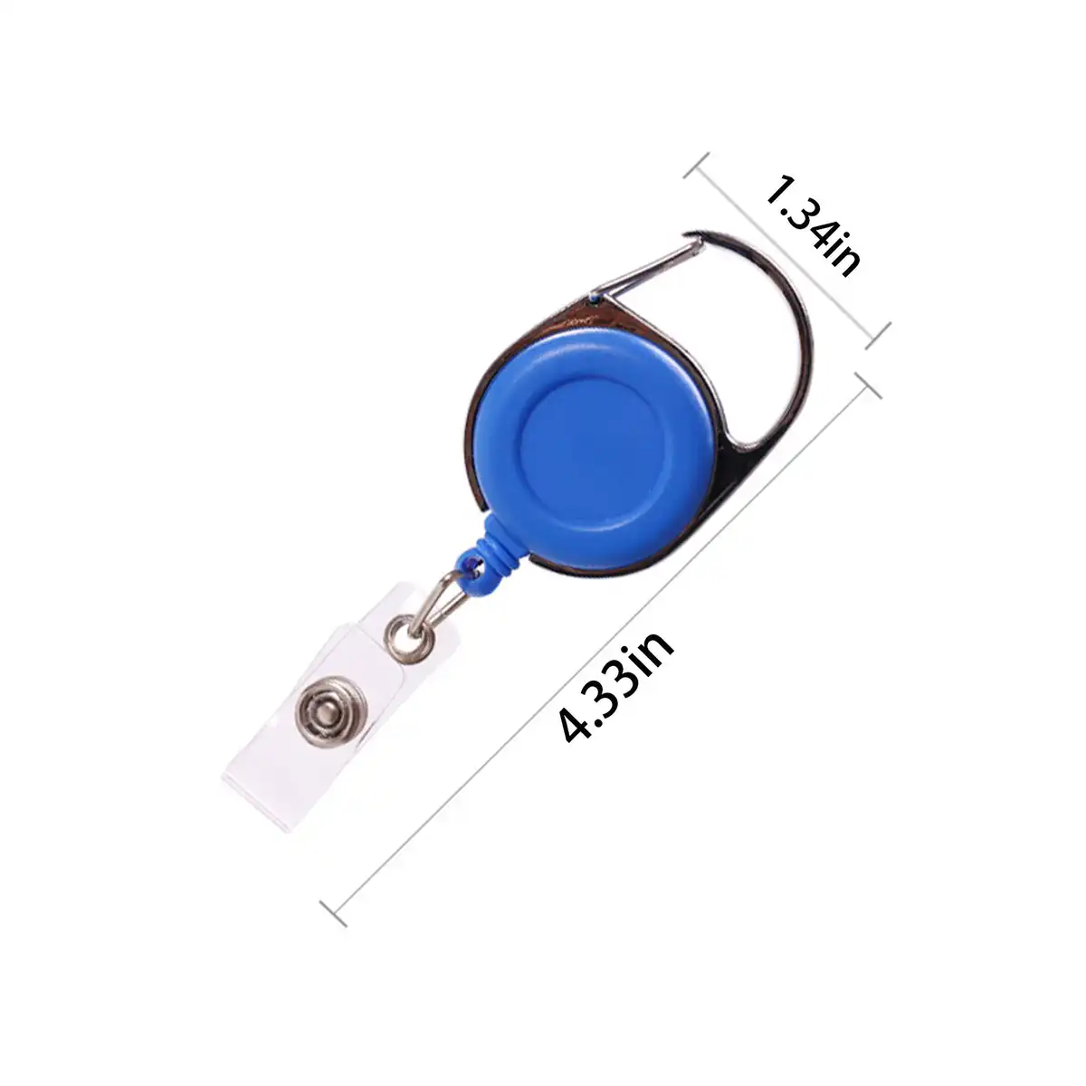 Retractable Transparent Badge Holder Clip product detail view