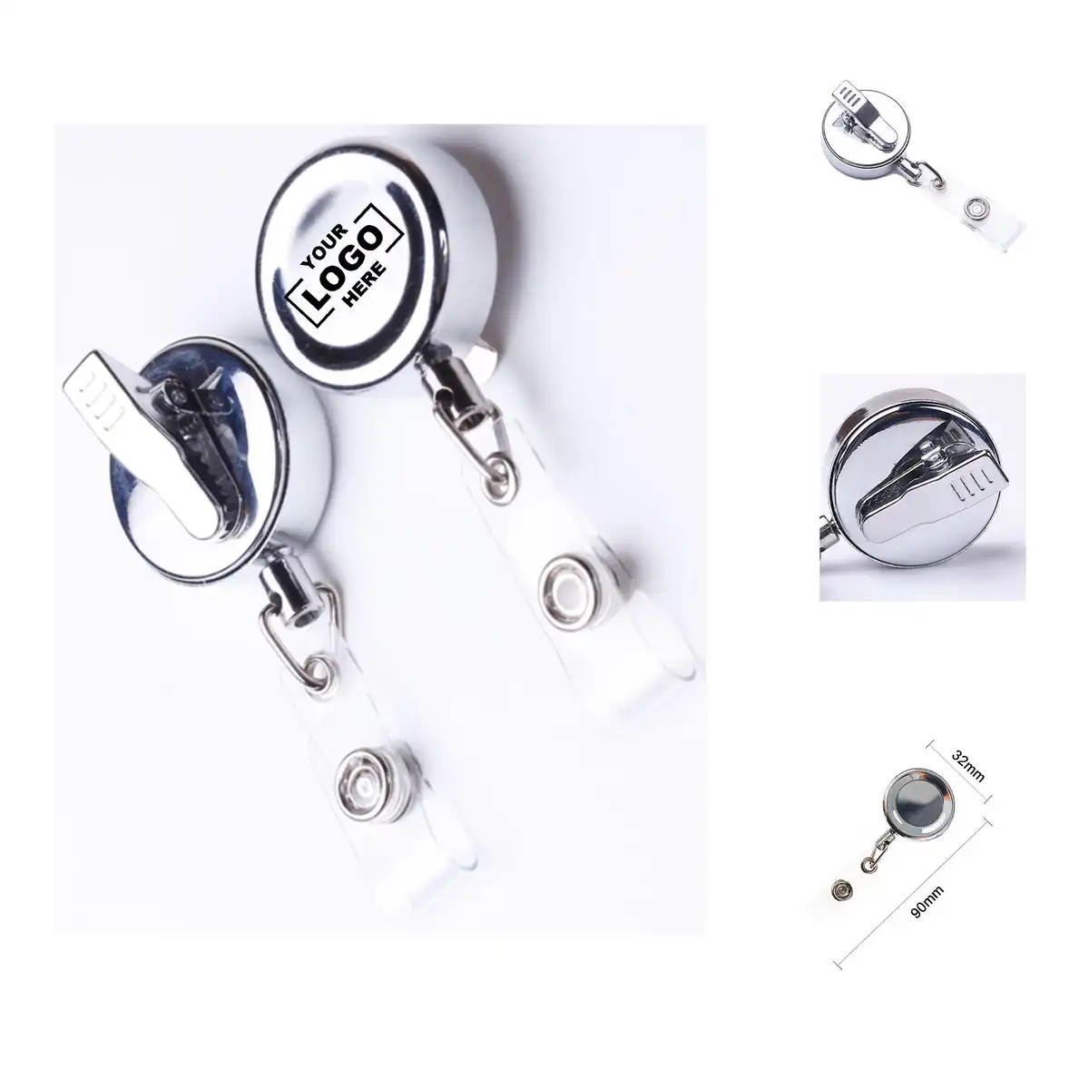 Retractable Badge Reel with Metal Clip