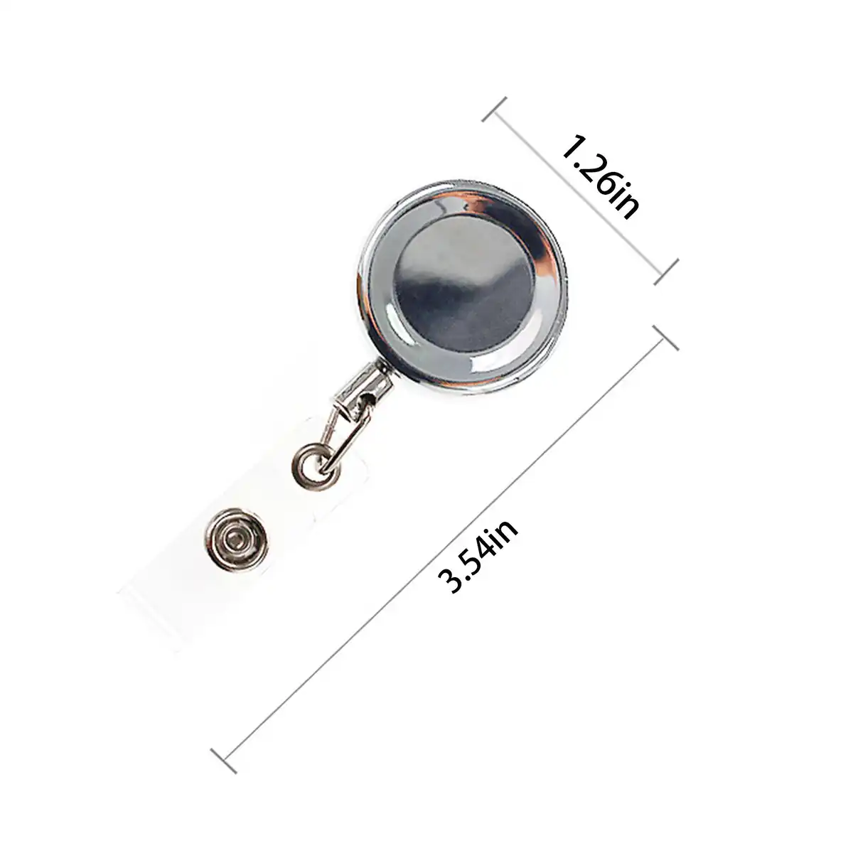 Retractable Badge Reel with Metal Clip product detail view