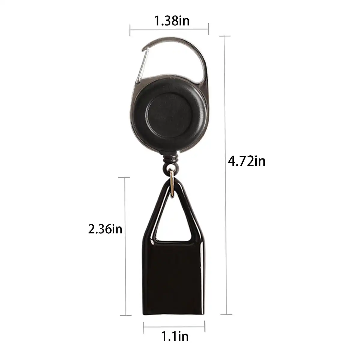 Retractable Badge Reel Carabiner Clip product detail view