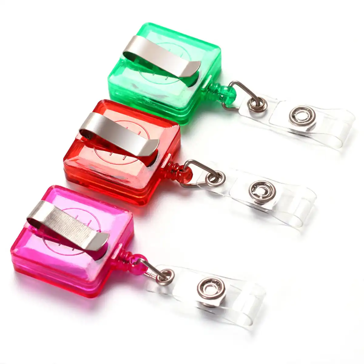 Retractable Badge Reel Steel Clip product close-up