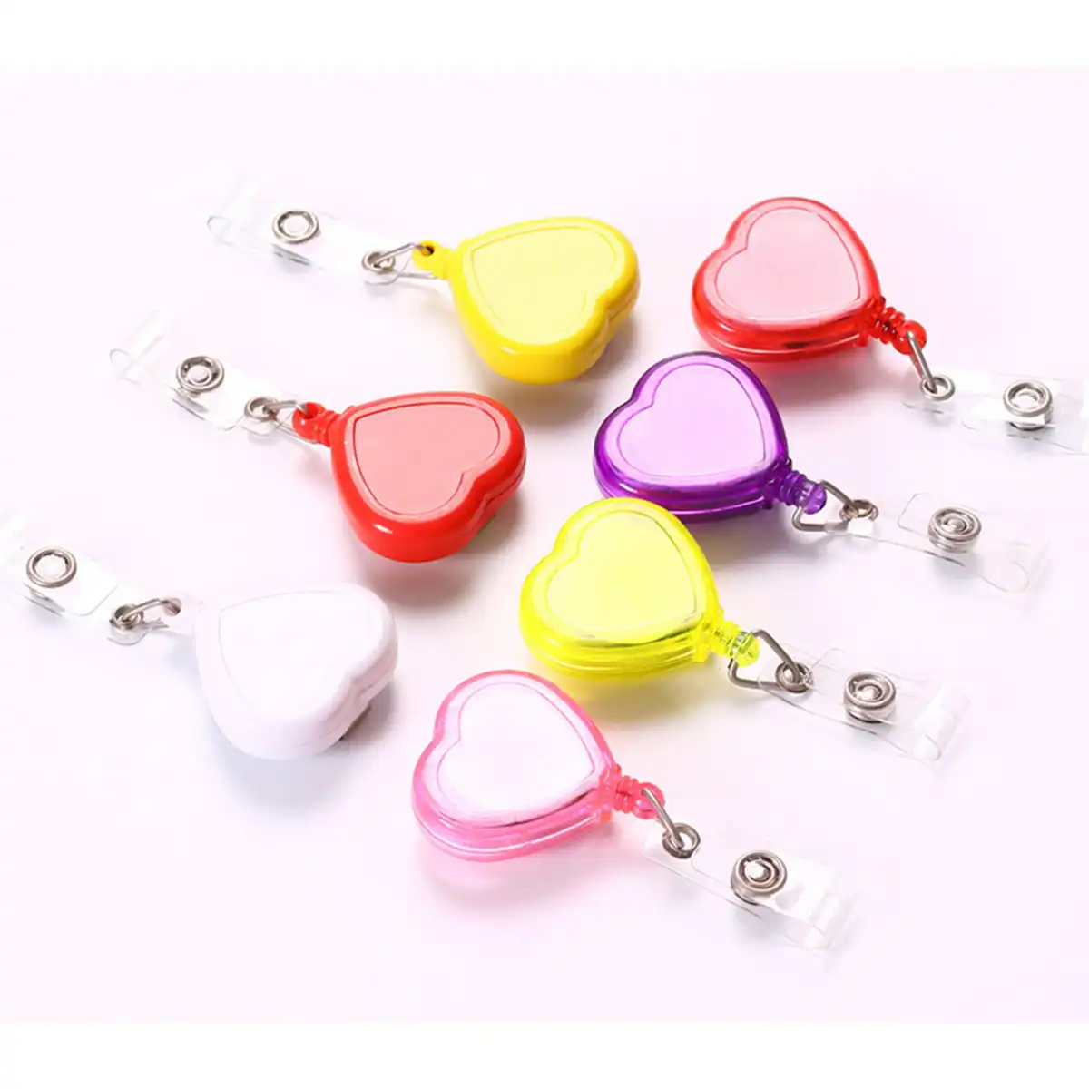 Heart Retractable Badge Holder product detail view