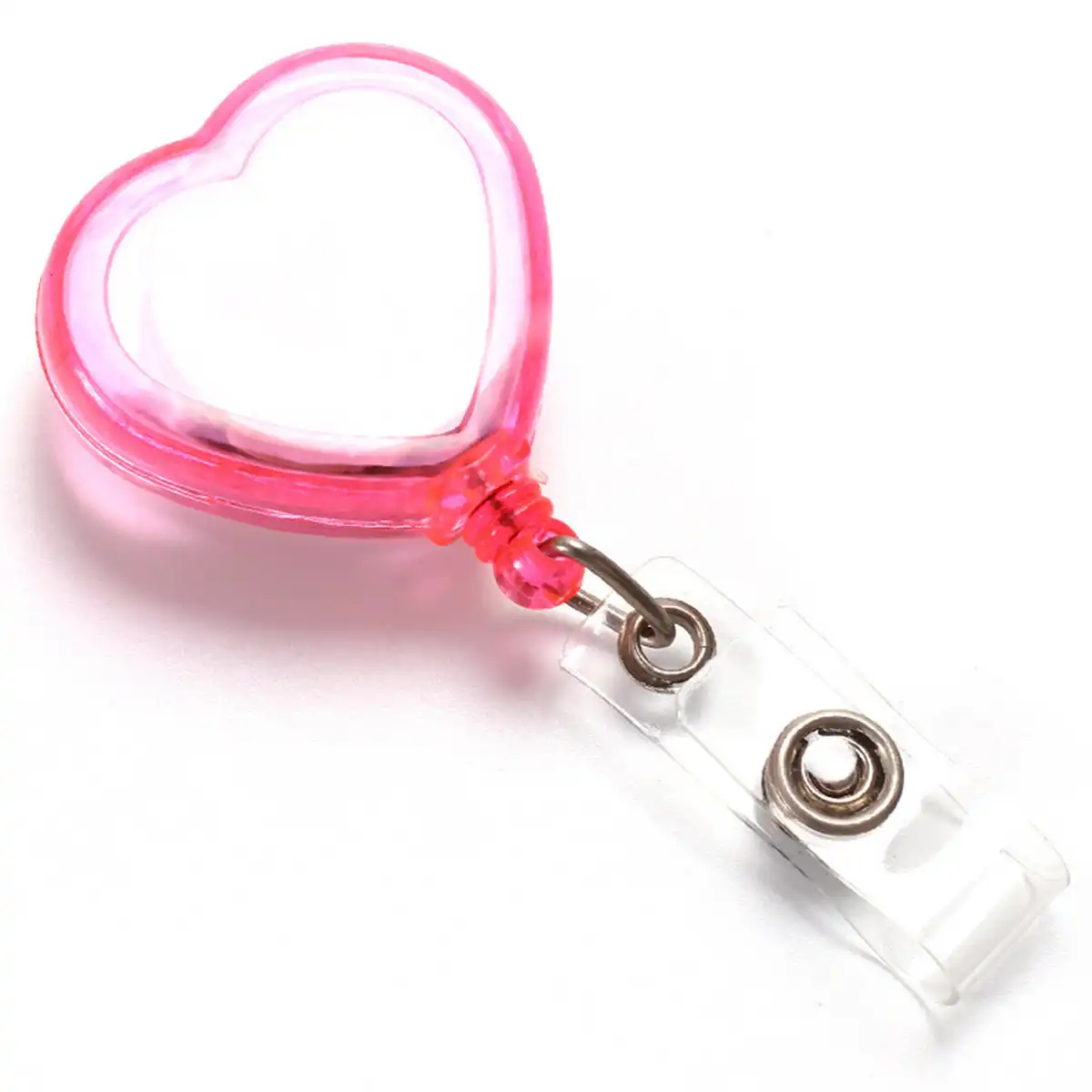 Heart Retractable Badge Holder alternate product angle