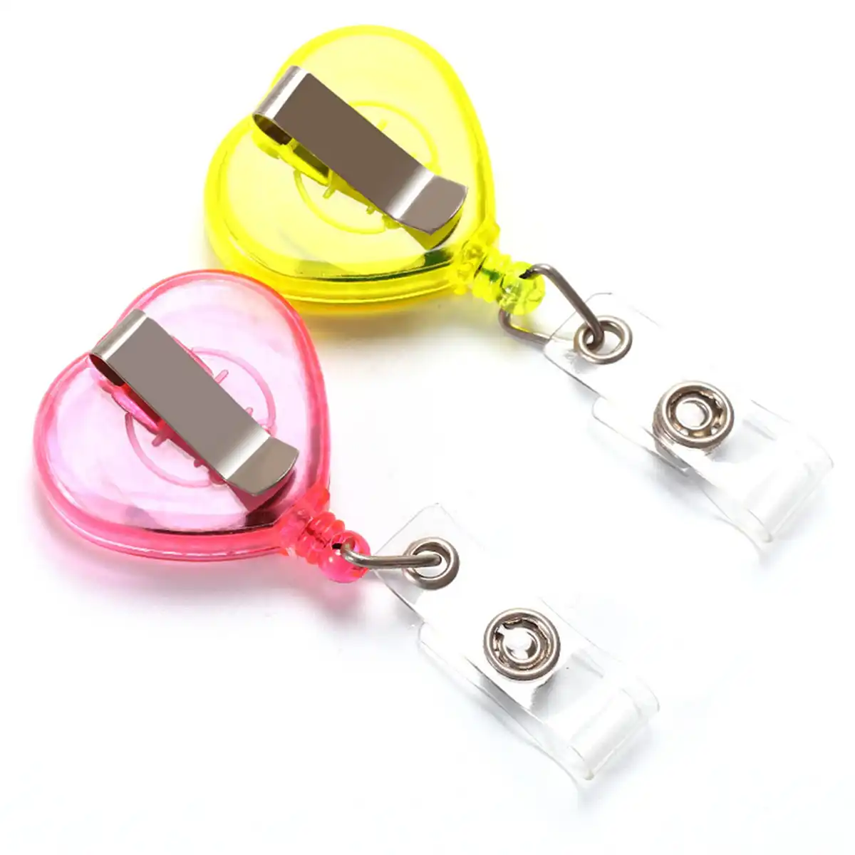 Heart Retractable Badge Holder product close-up