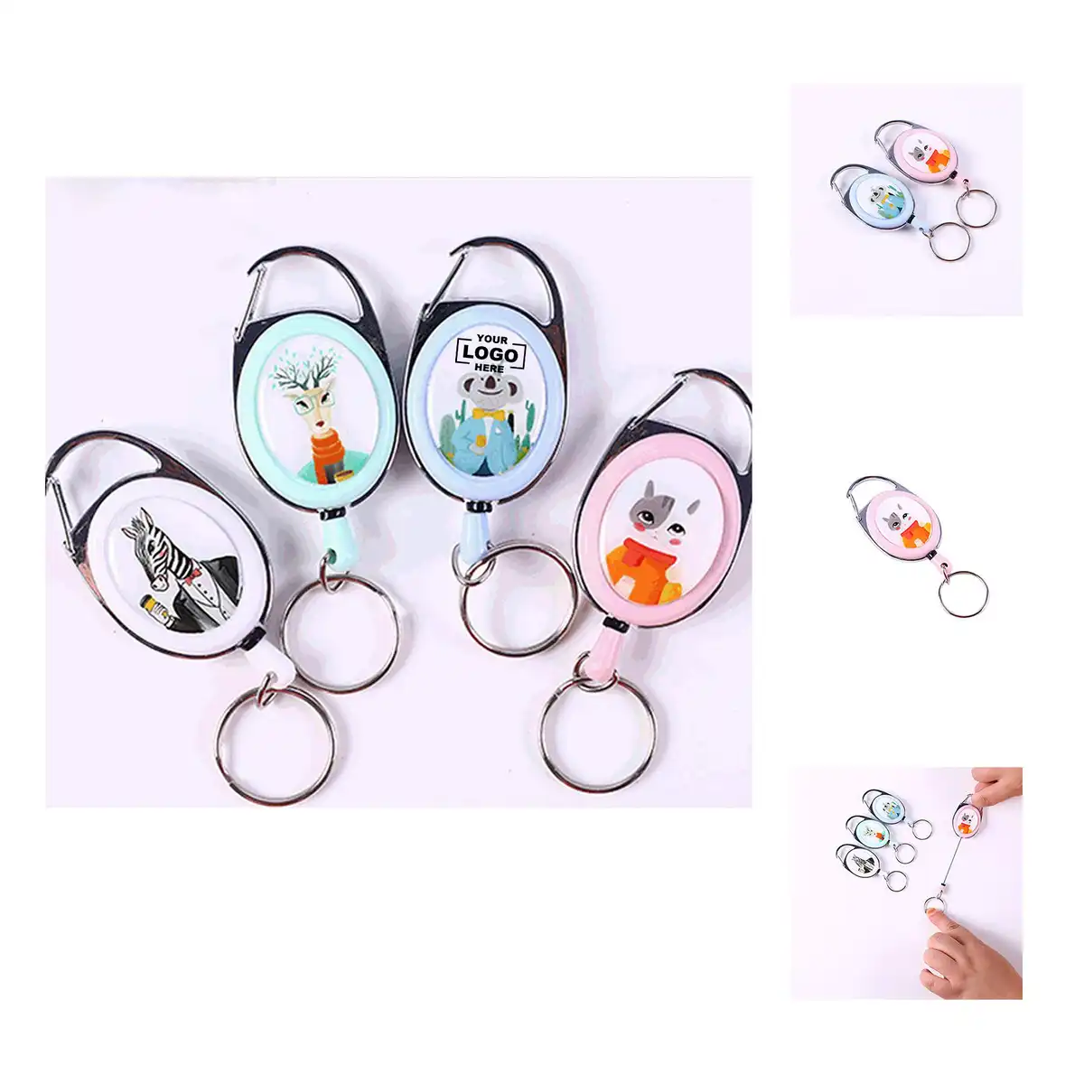 Oval Carabiner Badge Reel