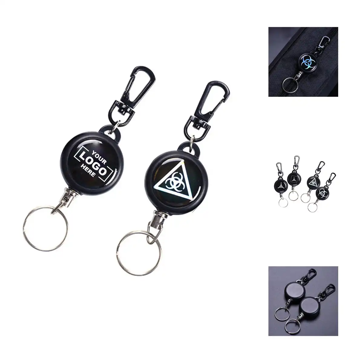 Retractable Badge Reel with Carabiner Clip