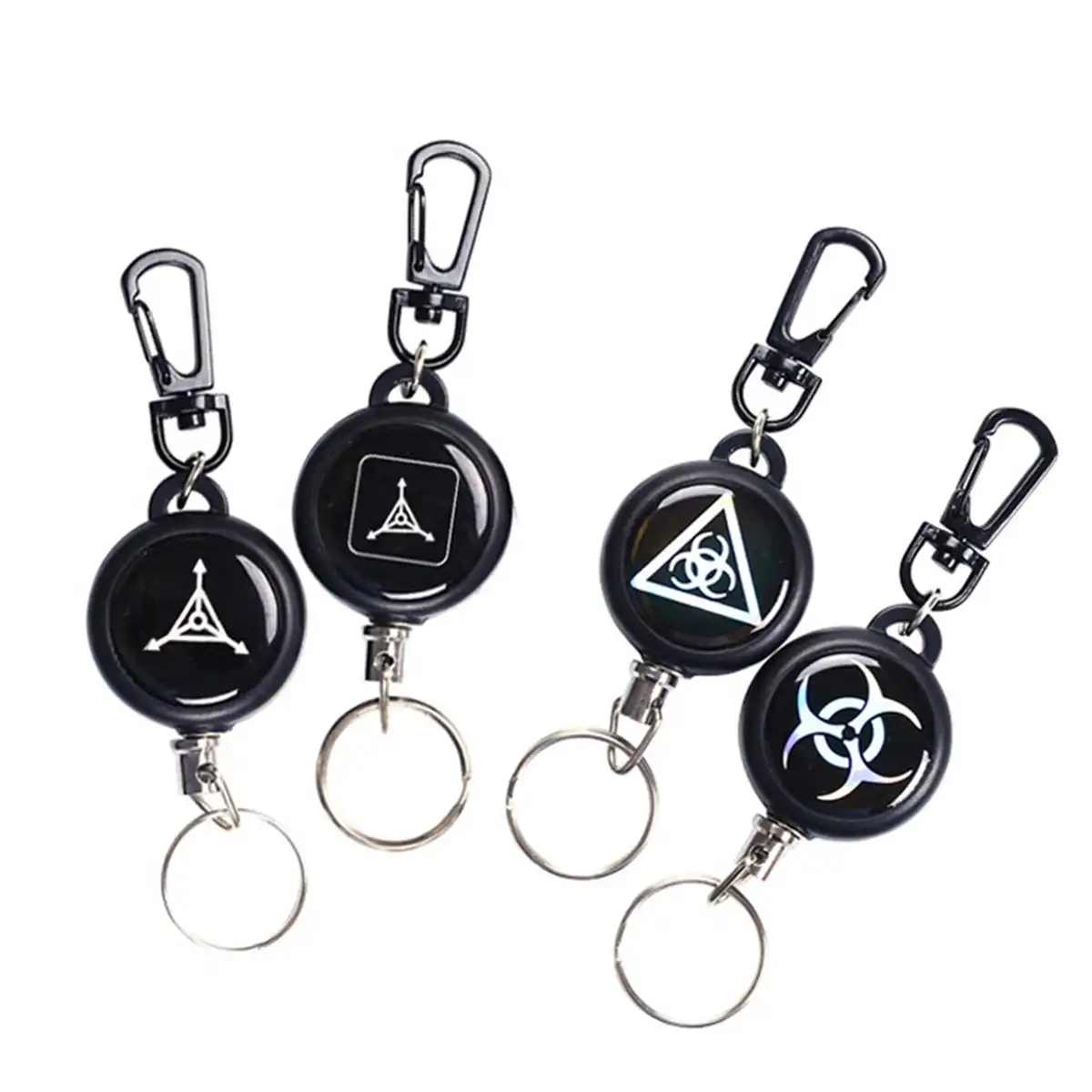 Retractable Badge Reel with Carabiner Clip product detail view