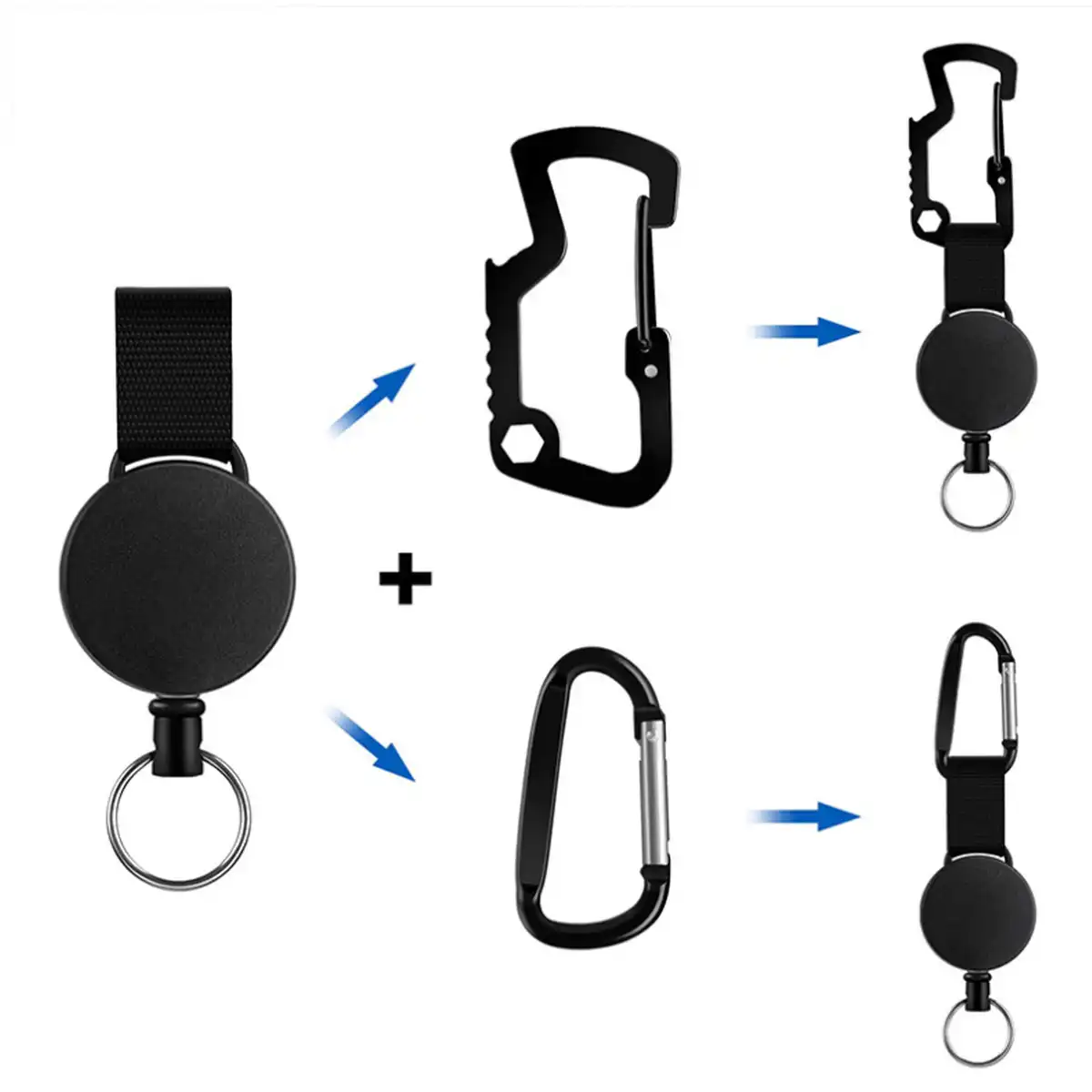Stainless Steel Retractable Badge Reel Clip 681 product close-up