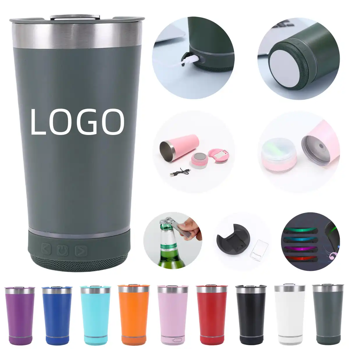Bluetooth Smart Water Bottle Speaker