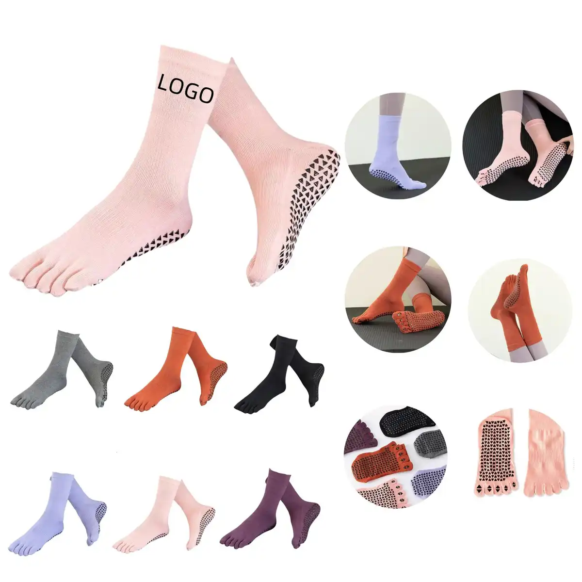 Grip Five Toe Yoga Socks