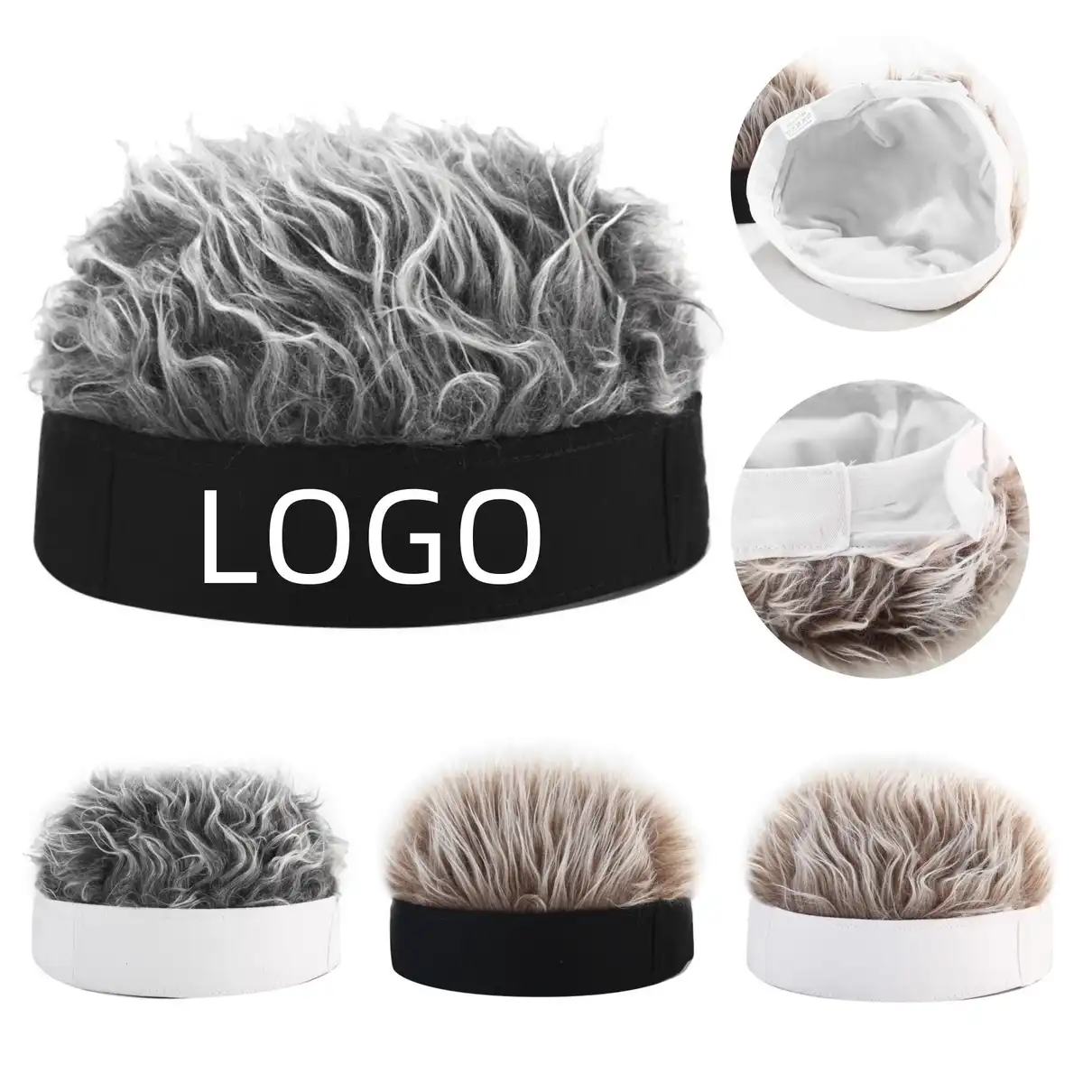 Funny Wig Hat with Adjustable Cotton