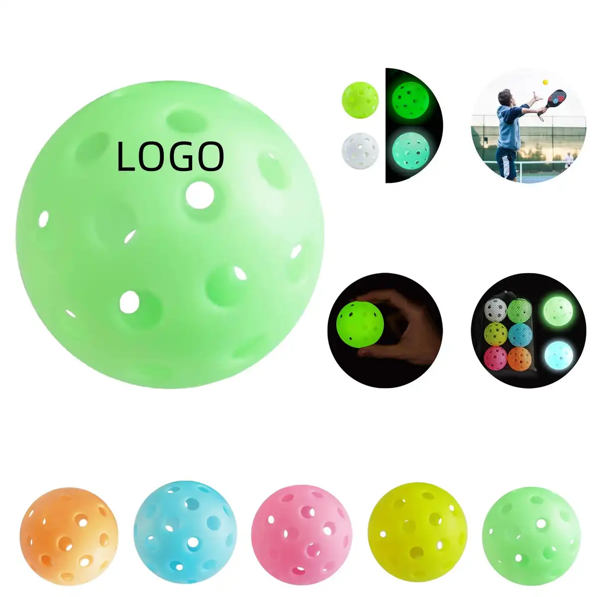 Glow in Dark Pickleball