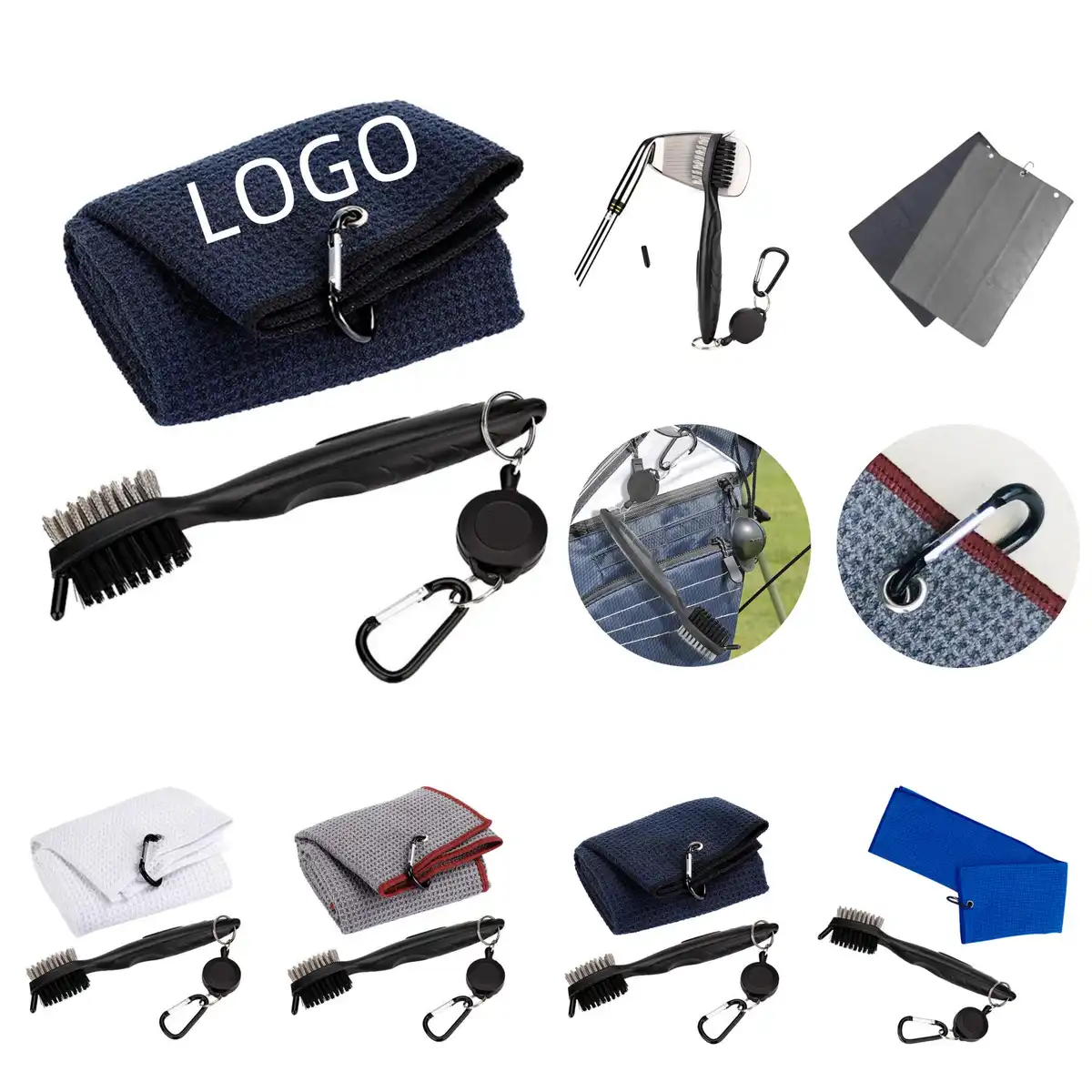 Golf Towel Brush Set