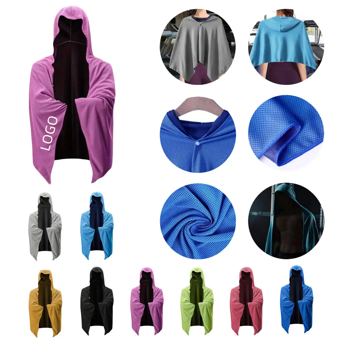 Quick Dry Microfiber Poncho Towel