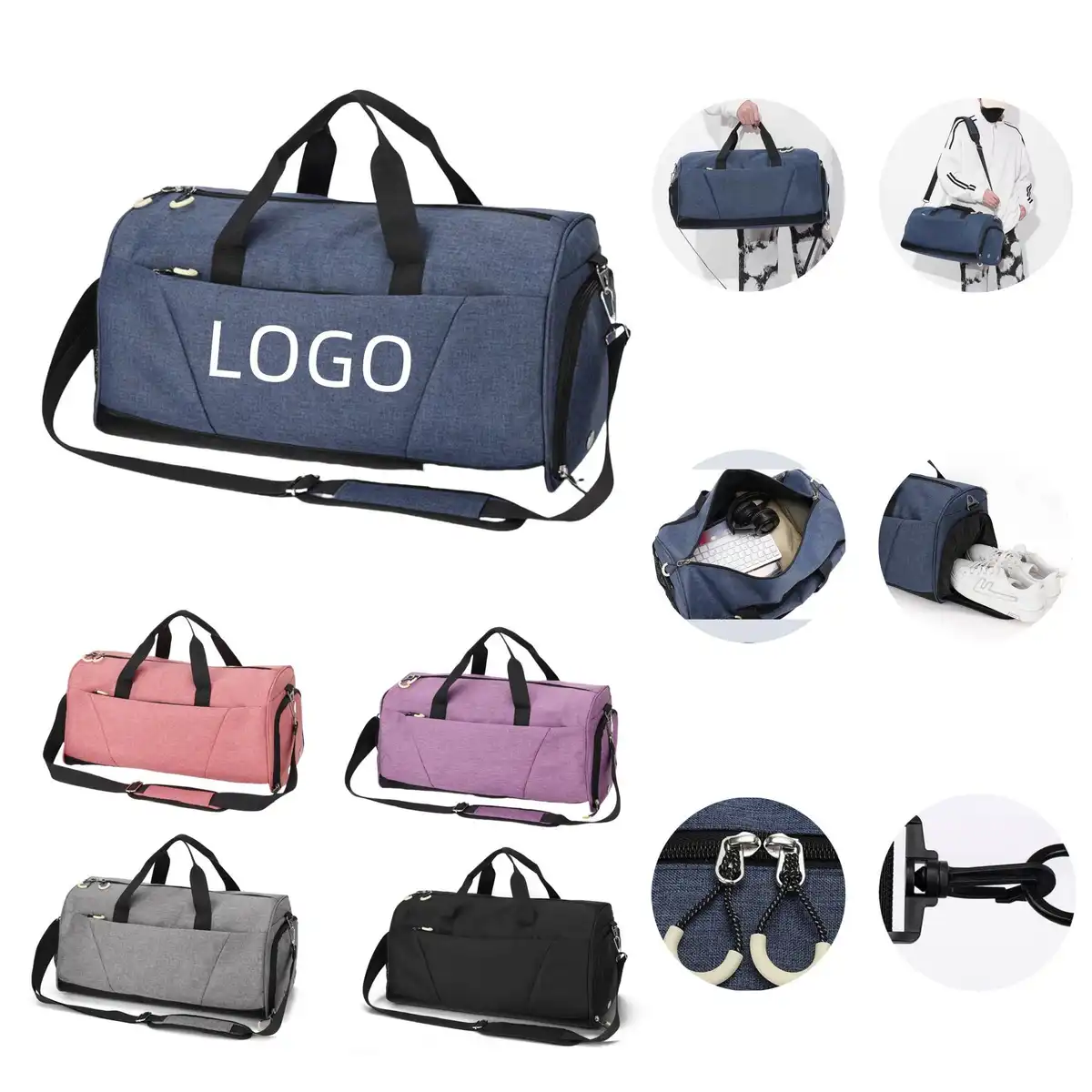 Large Waterproof Nylon Travel Duffel