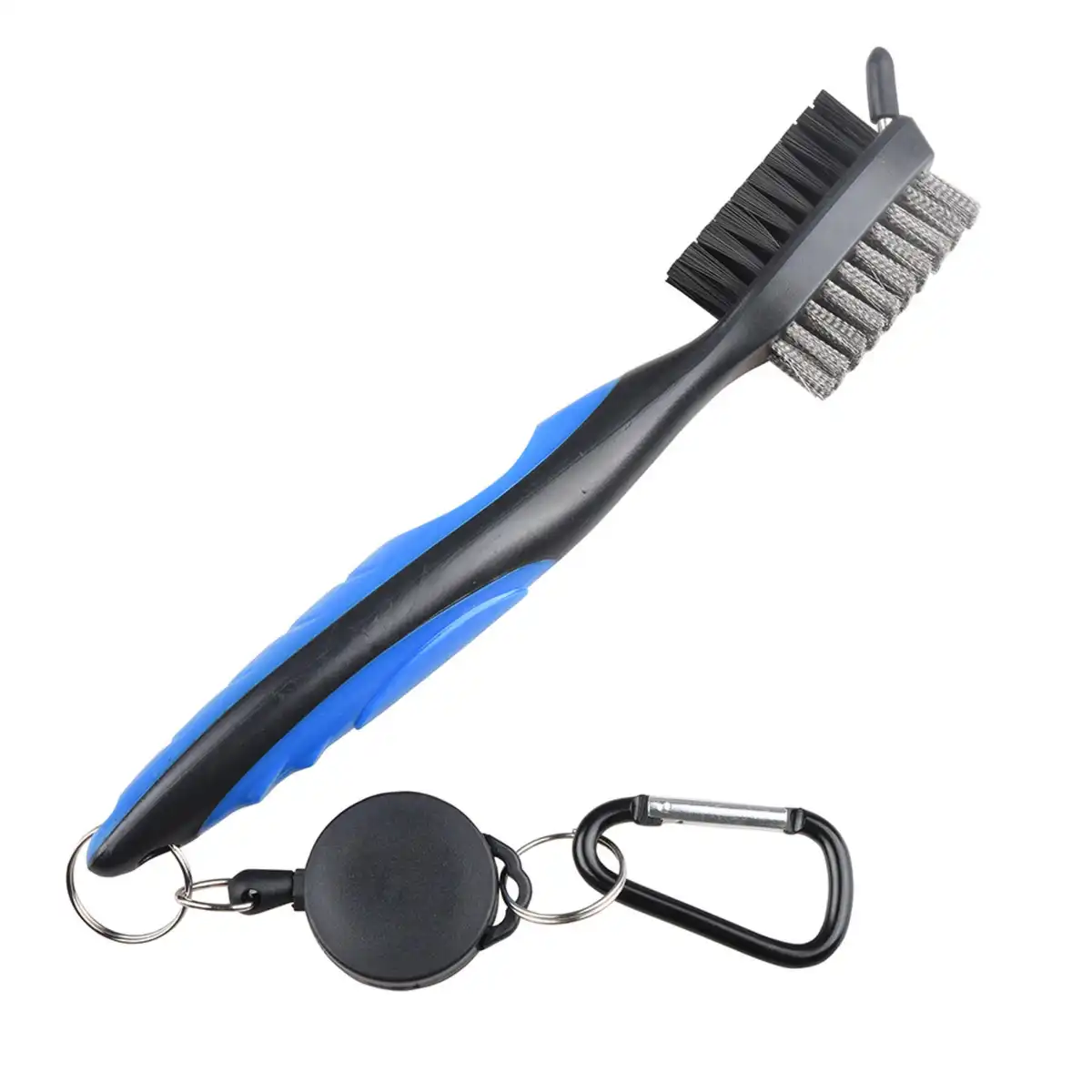 Retractable Golf Club Cleaning Brush product in use