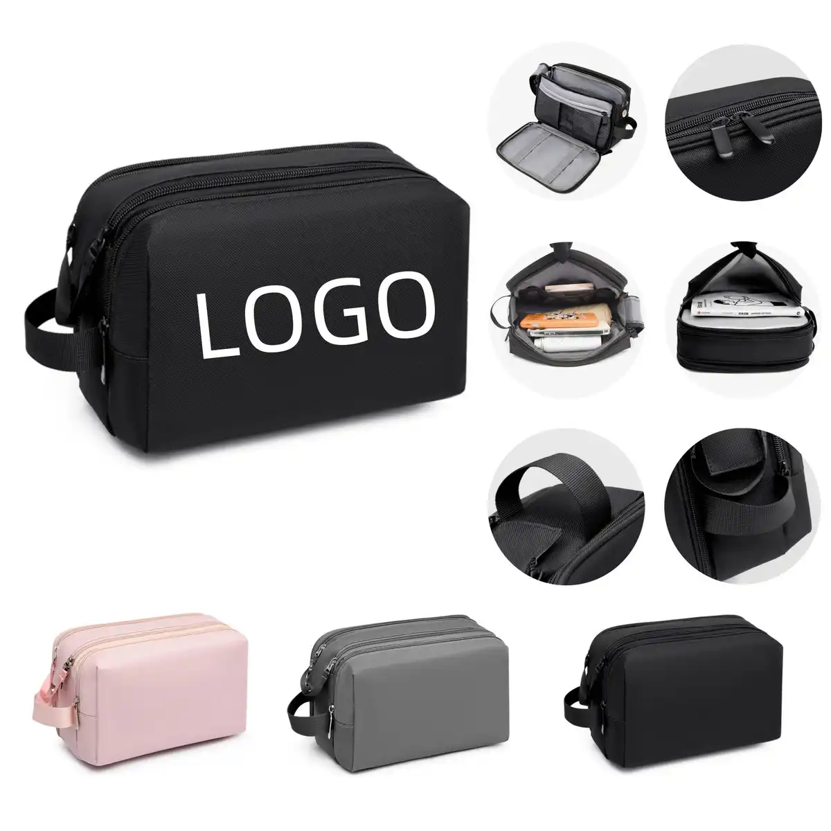 Portable Oxford Toiletry Organizer Travel Bag