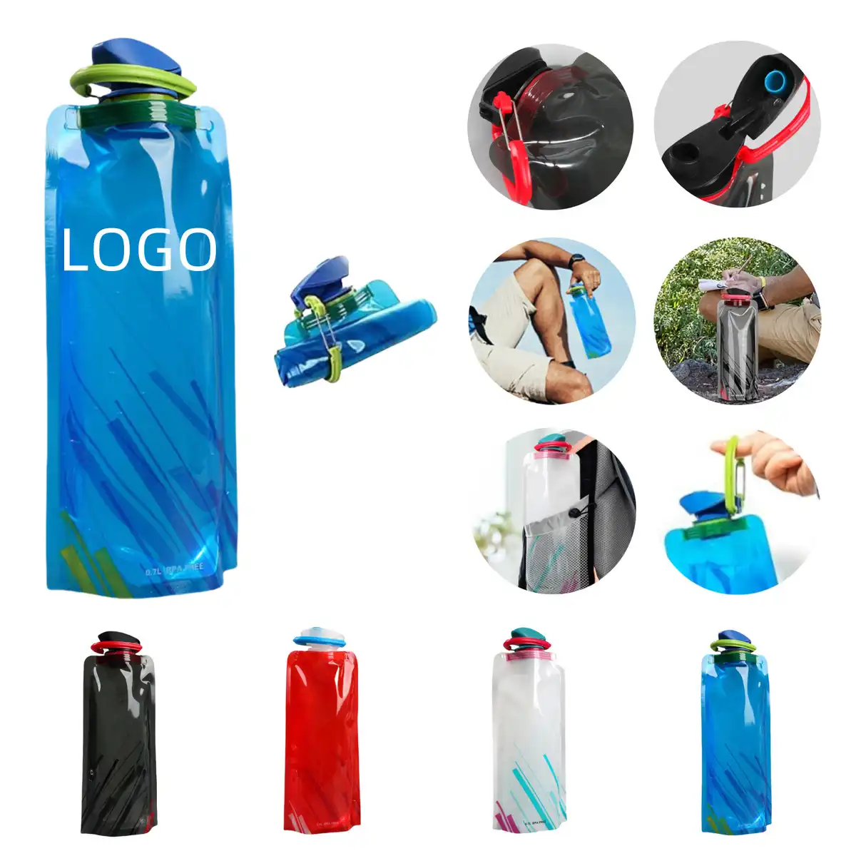 Collapsible 24oz Leakproof Water Bottle