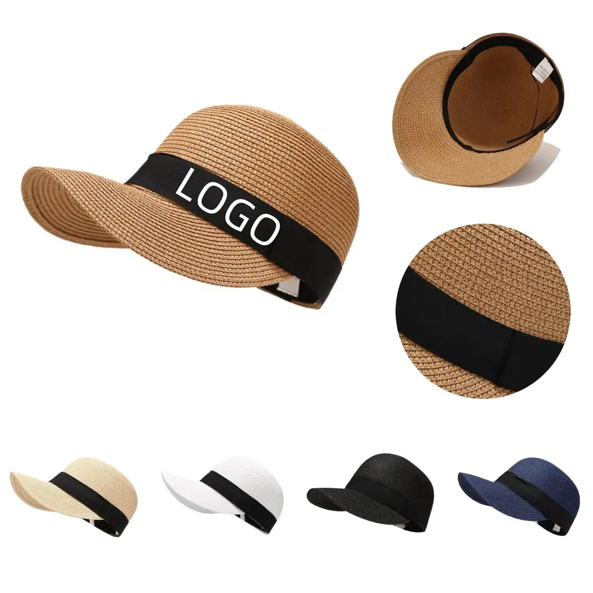 Stylish Straw Visor Sun Hat