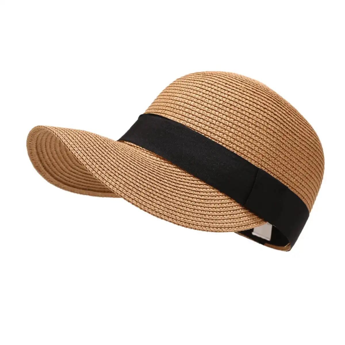 Stylish Straw Visor Sun Hat alternate product angle