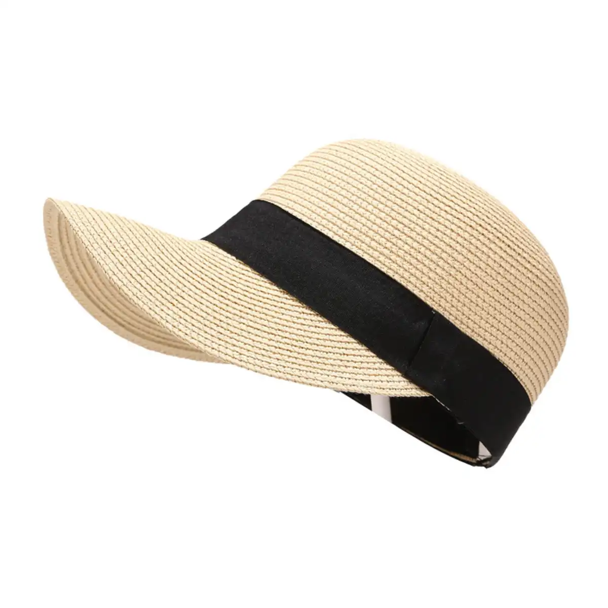 Stylish Straw Visor Sun Hat product close-up