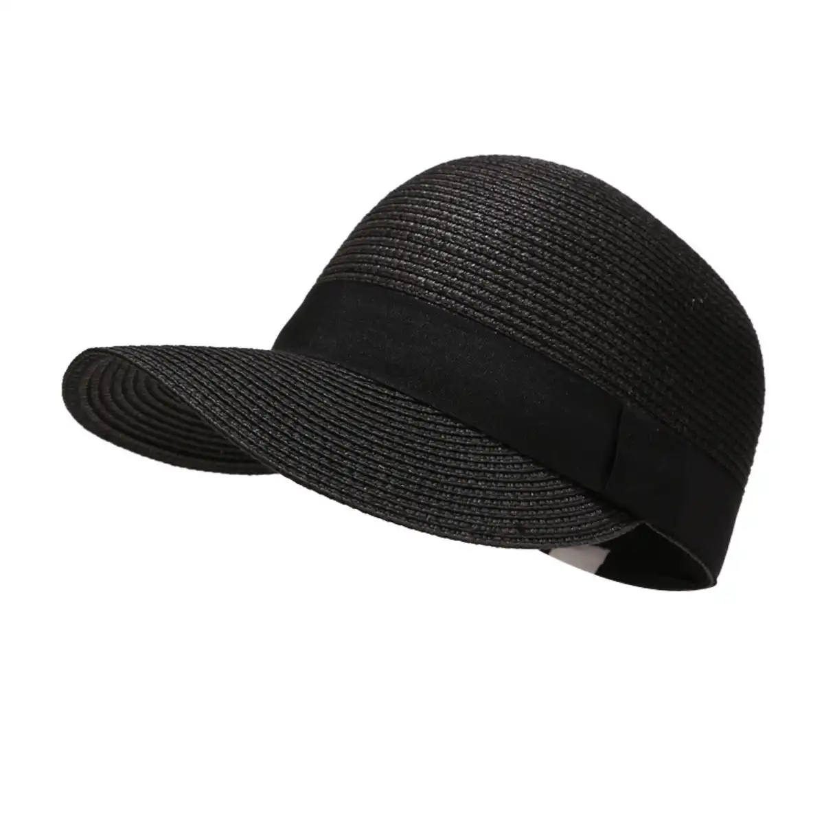 Stylish Straw Visor Sun Hat product with accessories