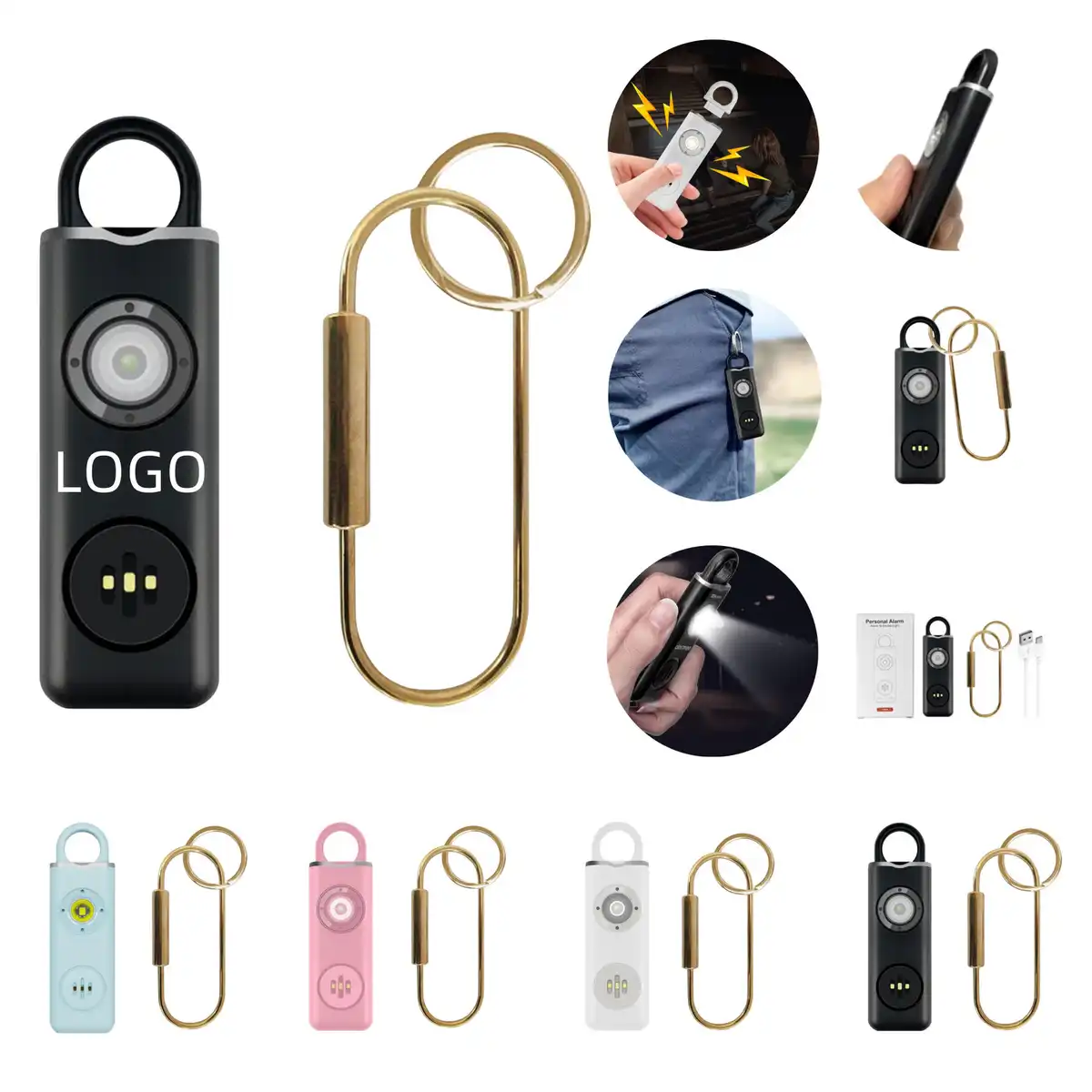 Personal Safety Alarm with Strobe Light