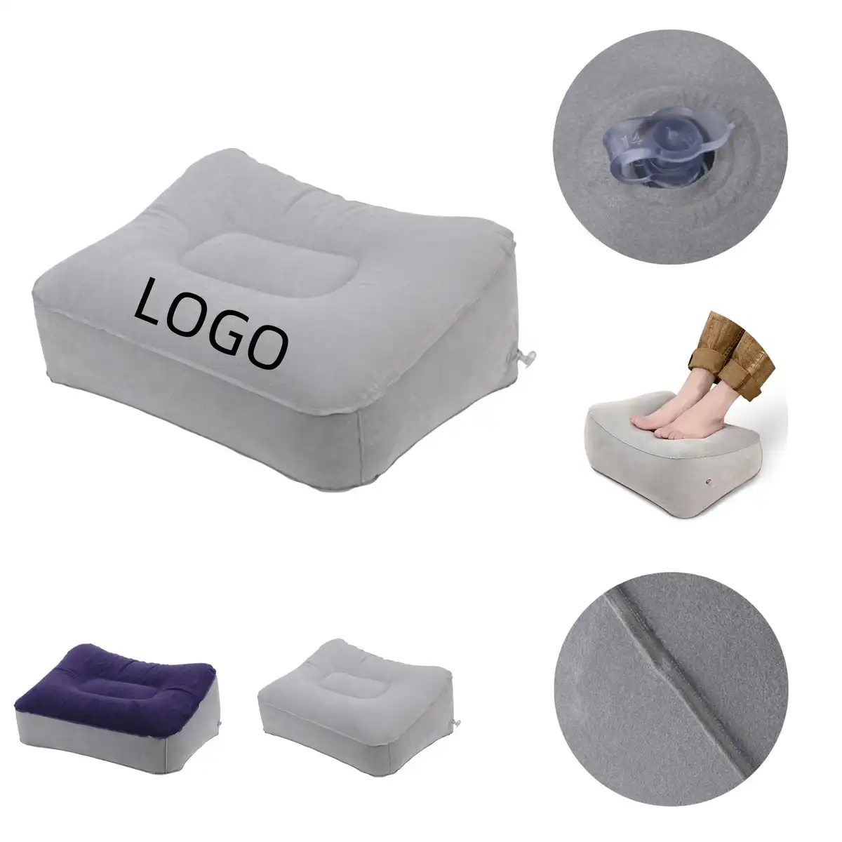 Inflatable Travel Foot Rest Pillow